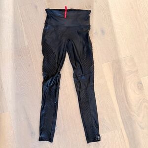 Spanx faux leather moto leggings